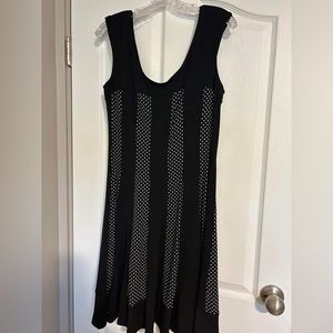 NWOT Black and White flare dress